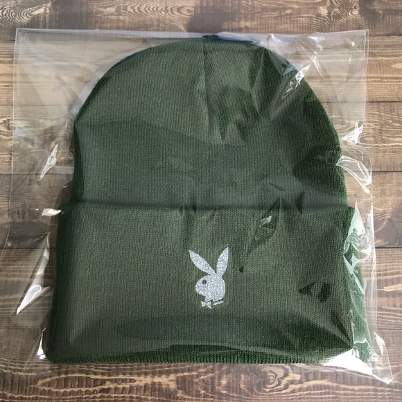 Green Skully Hat Playboy Bunny 